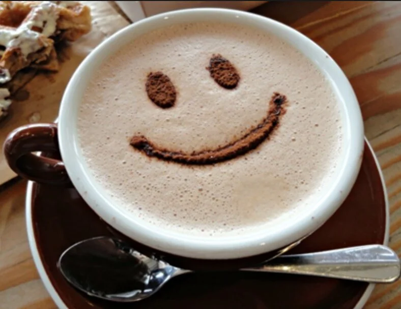 Kop koffie met smiley